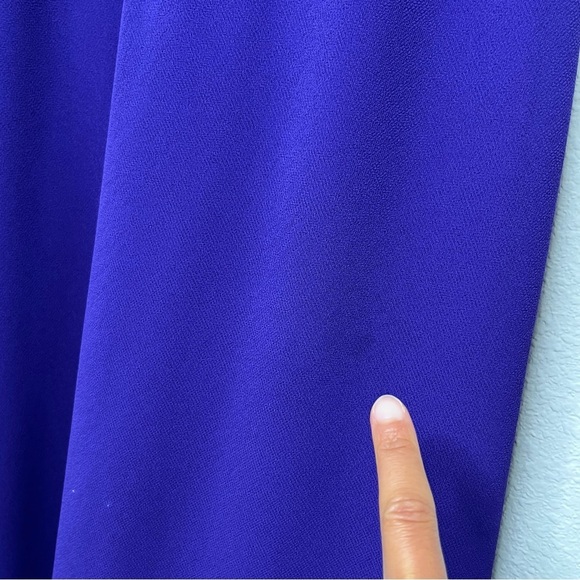 LINDISSIMA Vintage 80’s Maxi Gown Purple Blue Size 6 - Picture 13 of 16